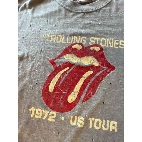 Retro Adult T-Shirt Rolling Stones Tour Shirt 1972 Graphic Tee VTG Concert Band - Picture 7 of 12